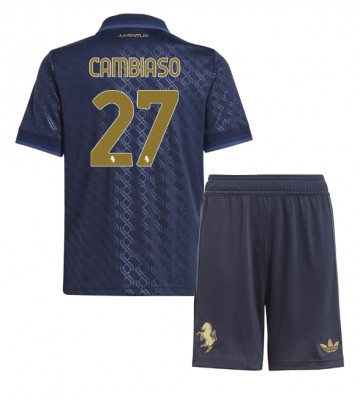 Juventus Andrea Cambiaso #27 Tercera Equipación Niños 2024-25 Manga Corta (+ Pantalones cortos)